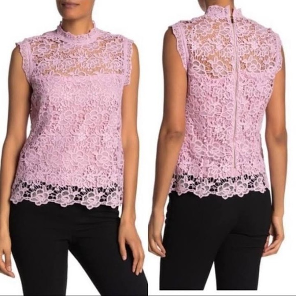 Lavender lace Nanette Lepore blouse - Picture 13 of 13